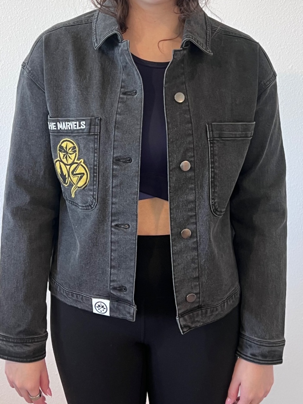 Marvel “The Marvels” Black Denim Jacket – XS